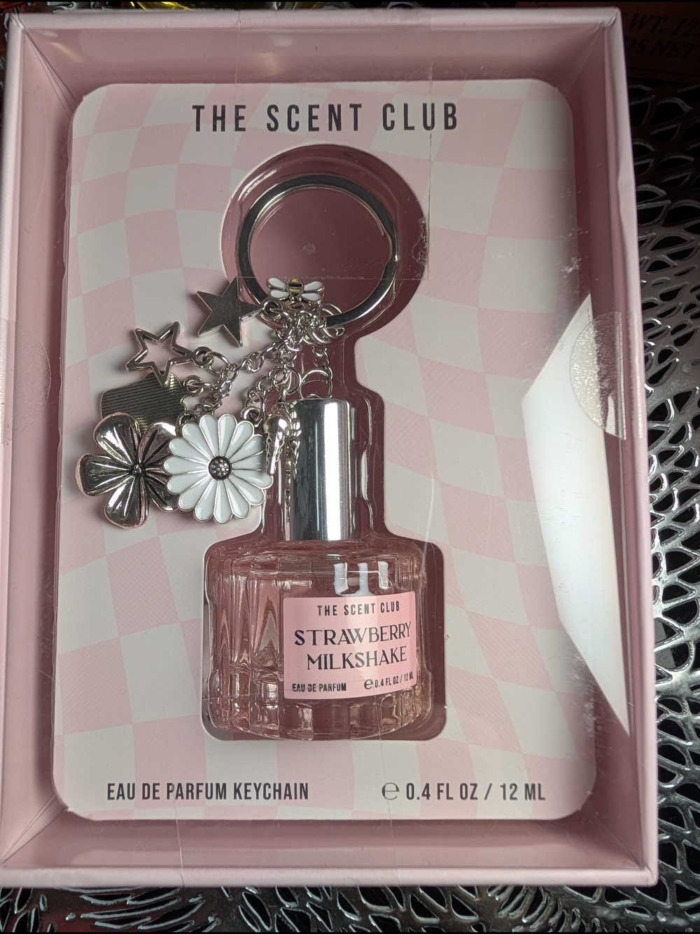 The Scent Club Strawberry Milkshake  Keychain Bag Charm Pink